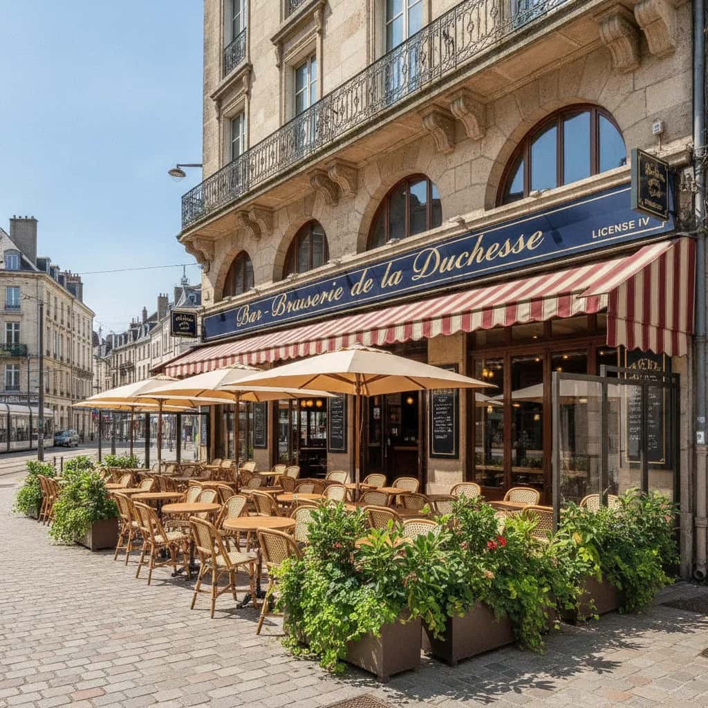 Bar-brasserie 350m² à Nantes : terrasse - licence IV