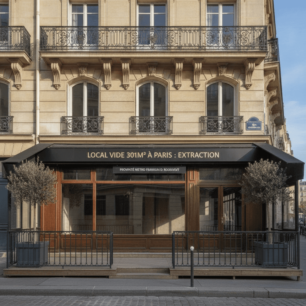 Local vide 301m² à Paris : extraction