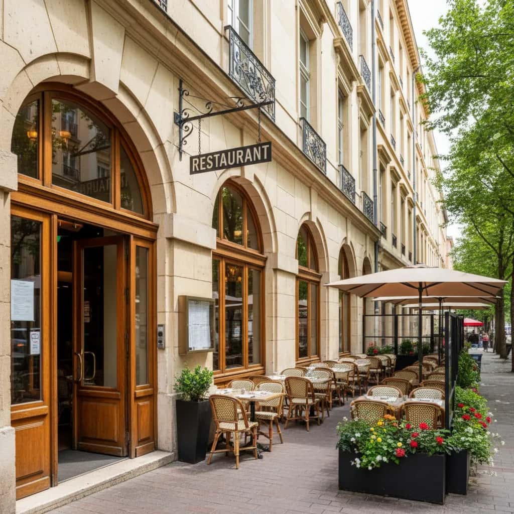 Restaurant 200m² à Lyon : terrasse - licence IV