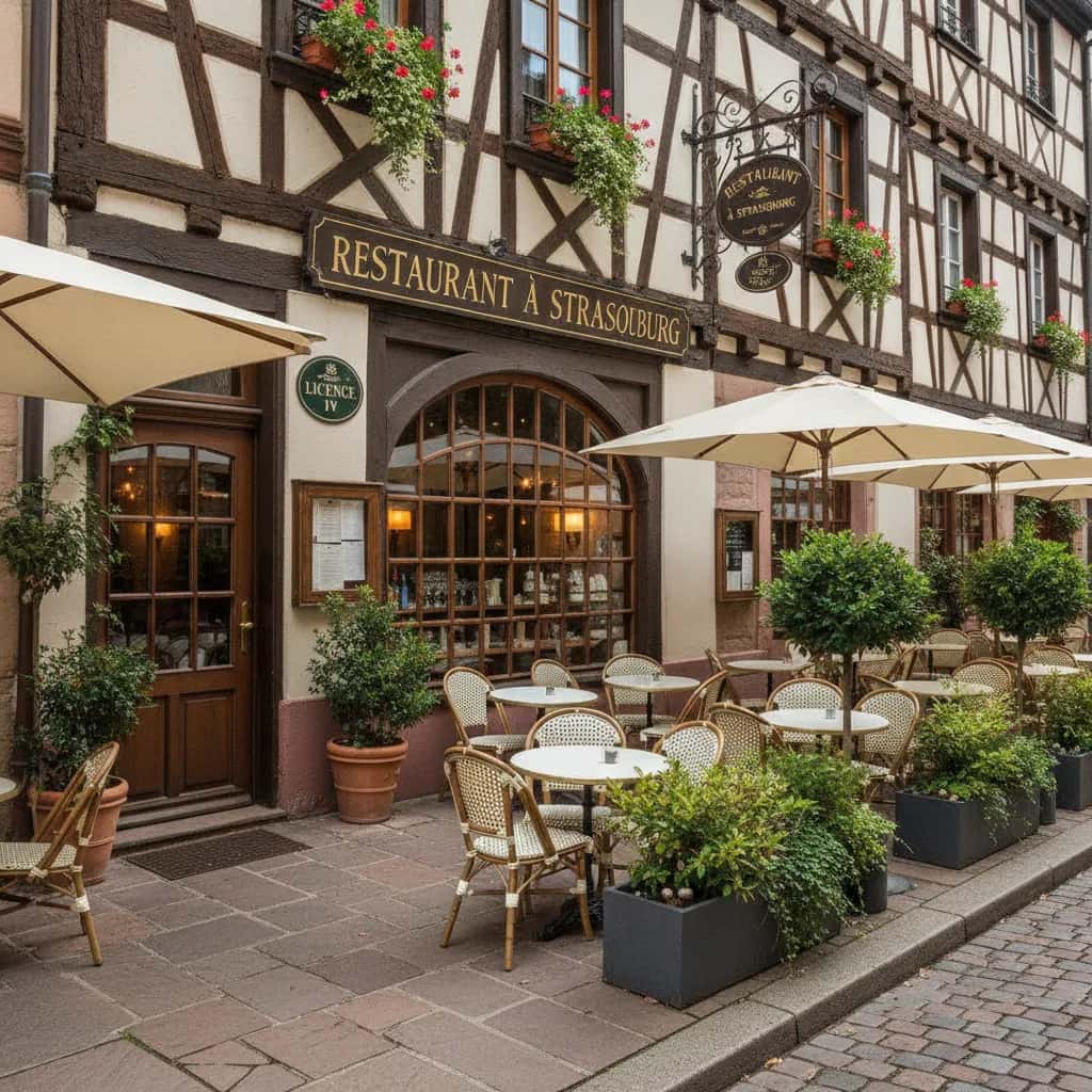 Restaurant à Strasbourg : terrasse - licence IV