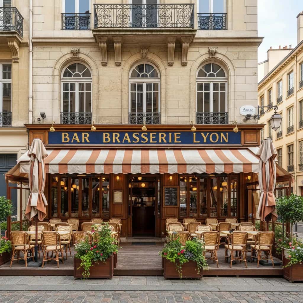 Bar-brasserie 160m² à Lyon : terrasse - licence IV