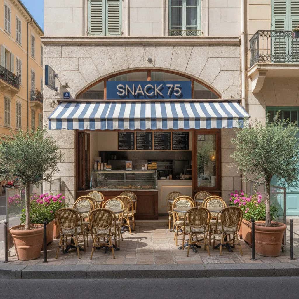 Snack 75m² à Nice : terrasse - licence IV
