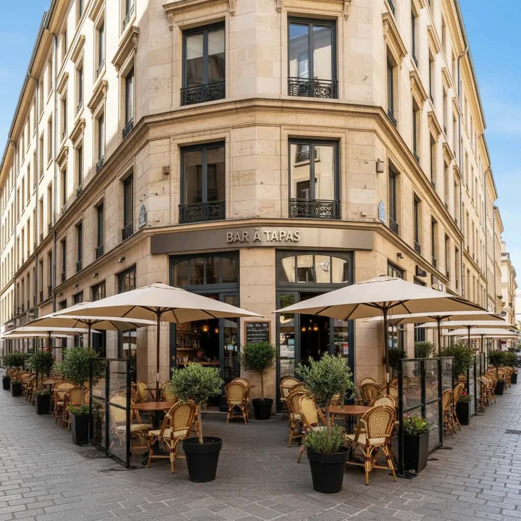 Bar-brasserie 145m² à Lyon : terrasse - cave/réserve