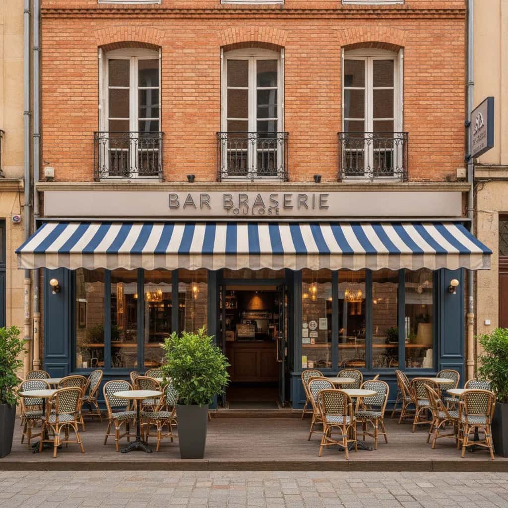 Bar-brasserie 220m² à Toulouse : terrasse - licence IV