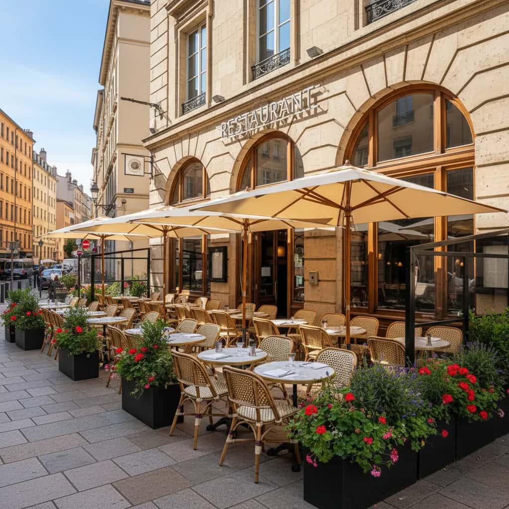 Restaurant 225m² à Lyon : terrasse - licence IV