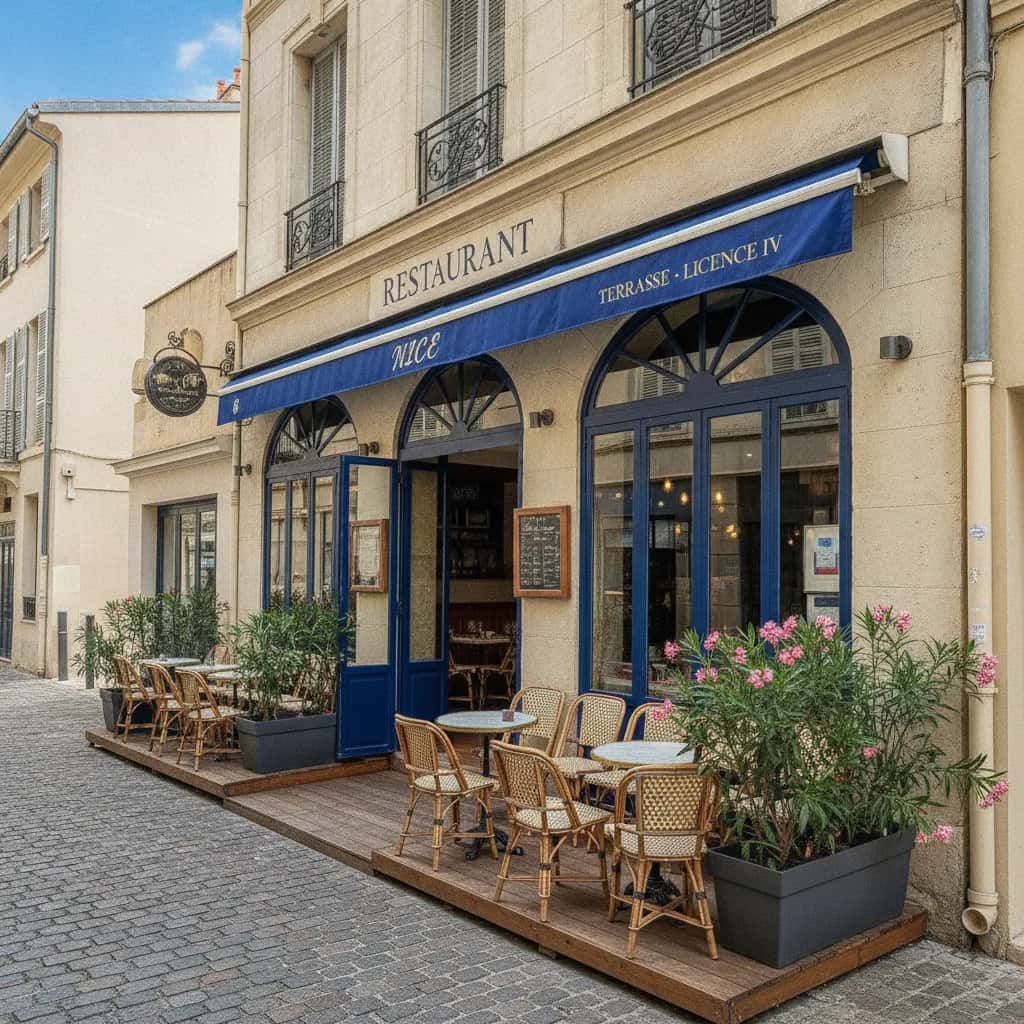 Restaurant 90m² à Nice : terrasse - licence IV