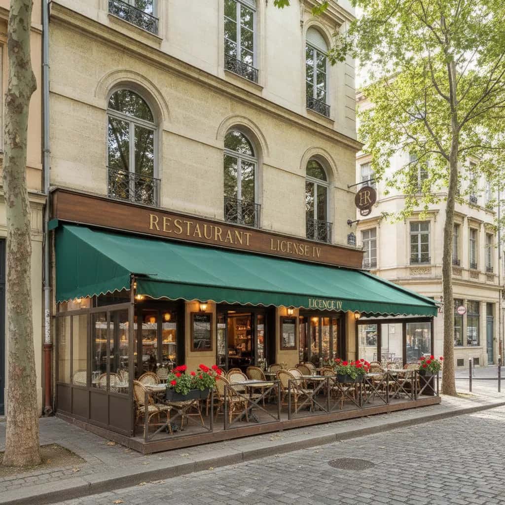 Restaurant 140m² à Lyon : terrasse - licence IV