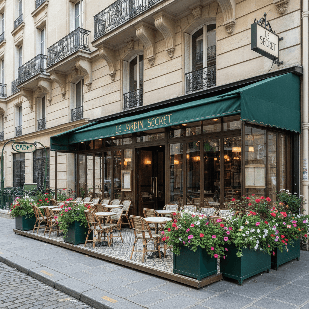 Restaurant 10 couverts à Paris : terrasse
