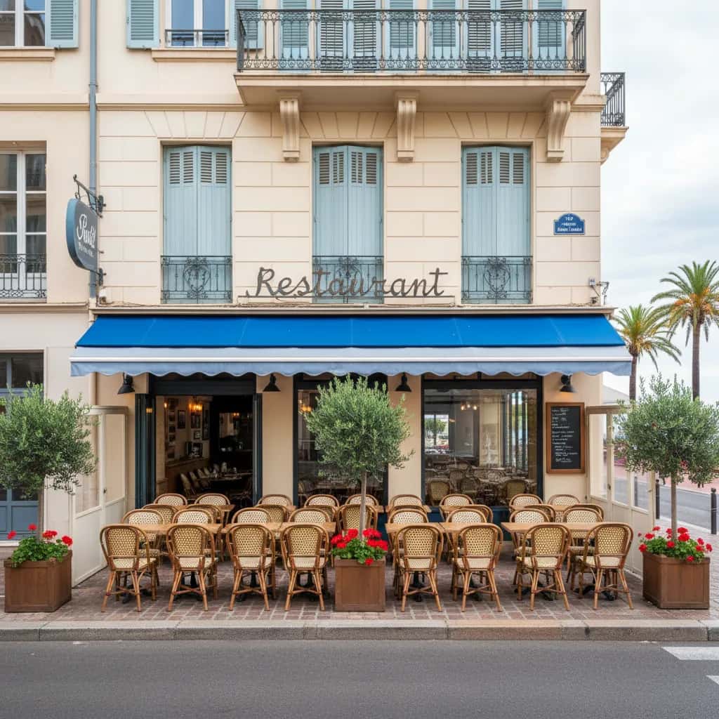 Restaurant 50m² à Nice : terrasse - extraction