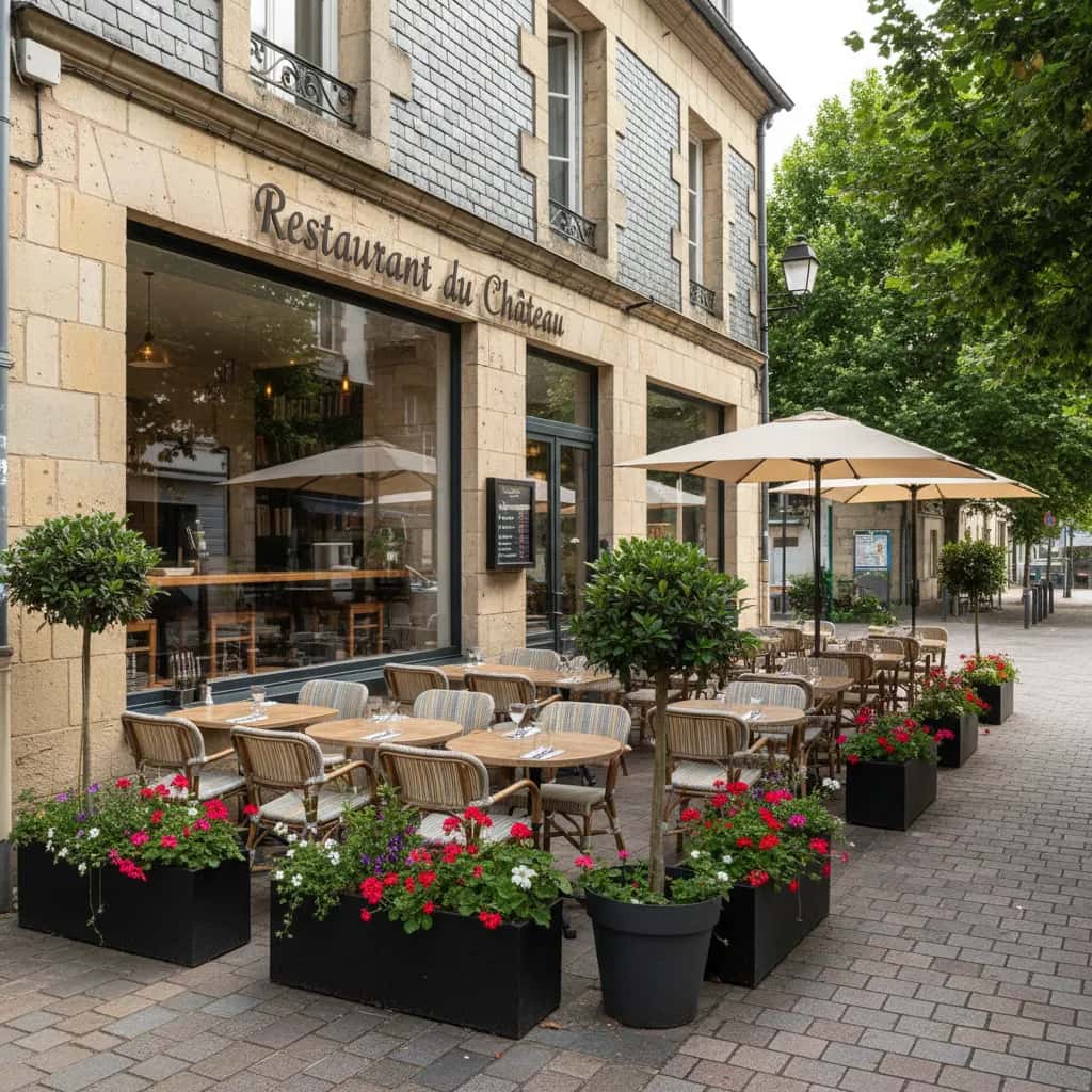 Restaurant 160m² à Angers : terrasse - extraction