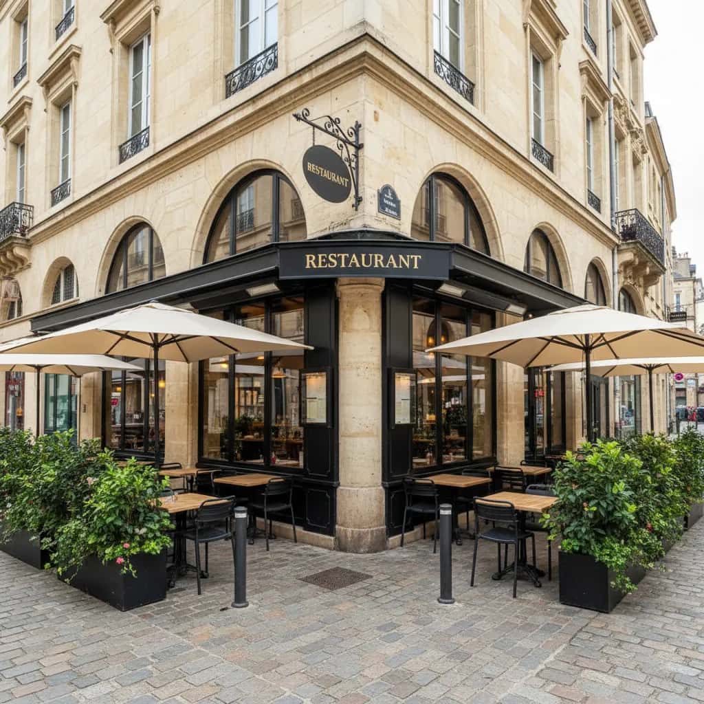 Restaurant 60m² à Bordeaux : terrasse - licence IV