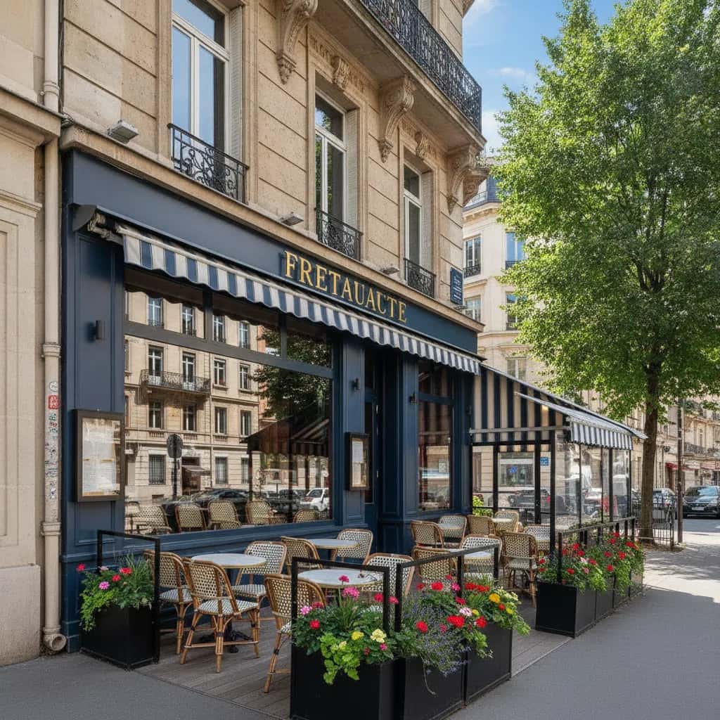 Restaurant 80m² à Lyon : terrasse - extraction