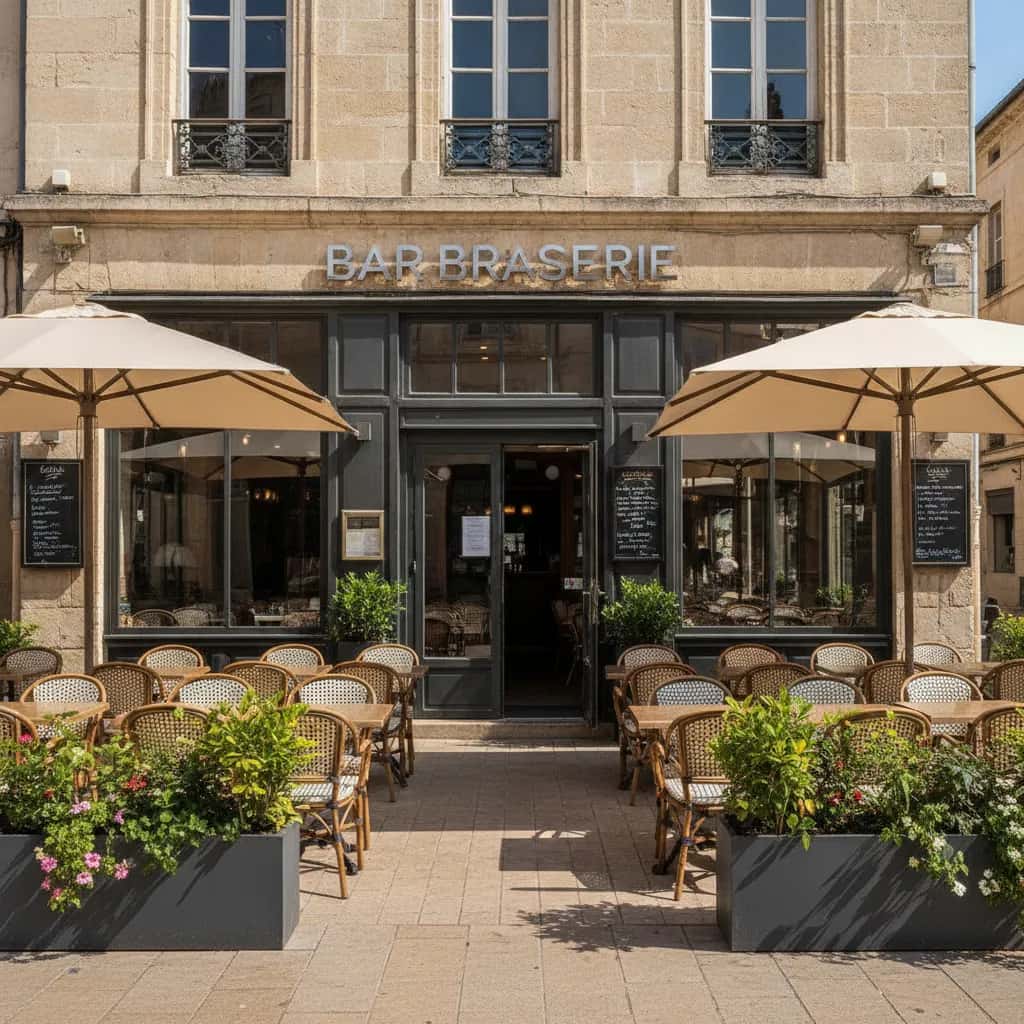 Bar-brasserie 30m² à Montpellier : terrasse - licence IV