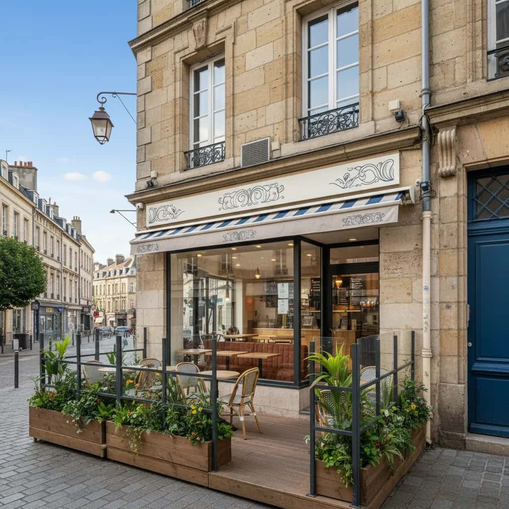 Fast-food 220m² à Nantes : terrasse - extraction