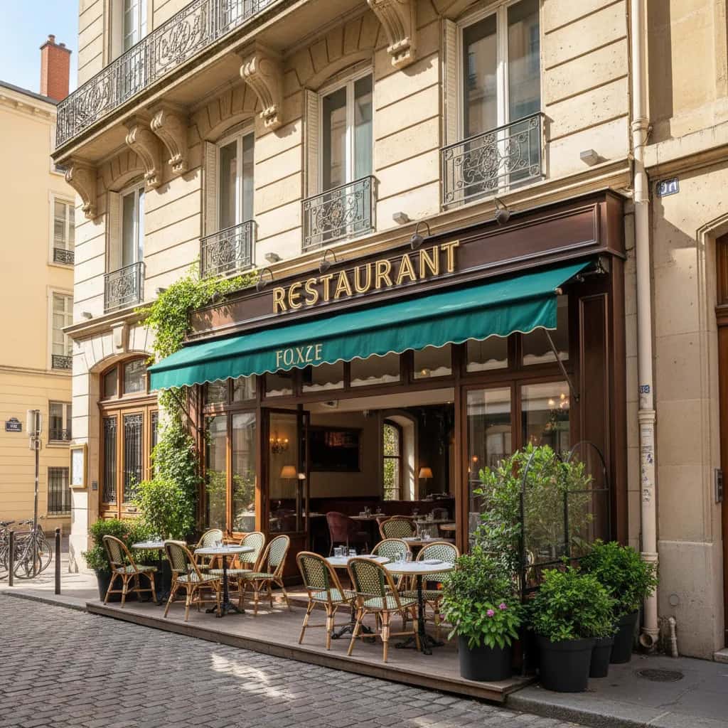Restaurant 140m² à Lyon : terrasse - extraction