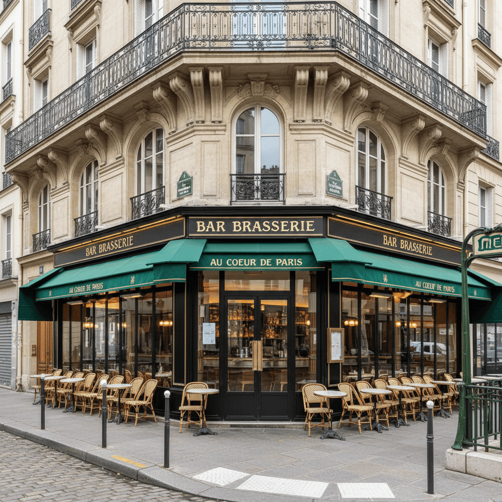 Bar-Brasserie au Coeur de Paris avec Terrasse