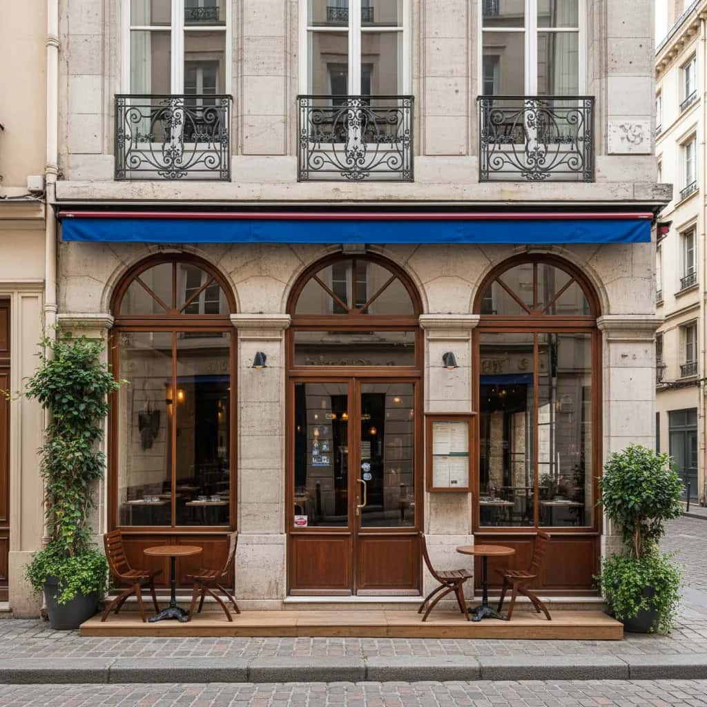 Restaurant 48m² à Lyon : terrasse - extraction