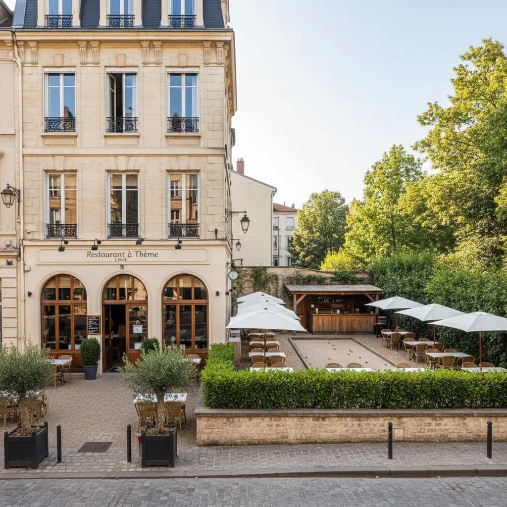 Restaurant 650m² à Lyon : terrasse - licence IV