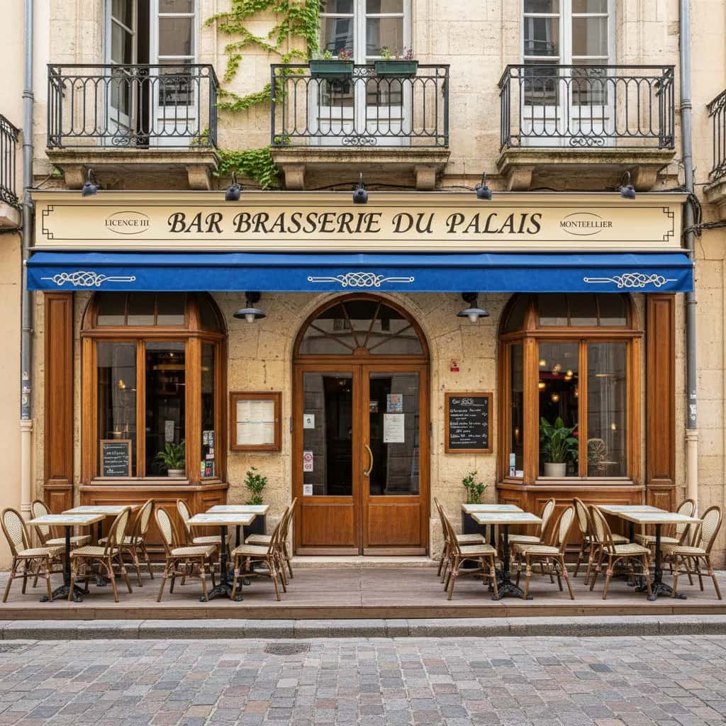 Bar-brasserie 60m² à Montpellier : terrasse - licence IV