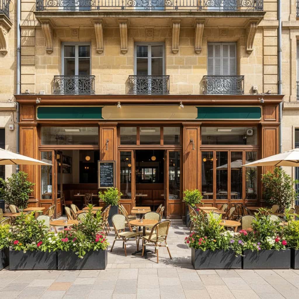 Bar-brasserie 180m² à Bordeaux : terrasse - licence IV