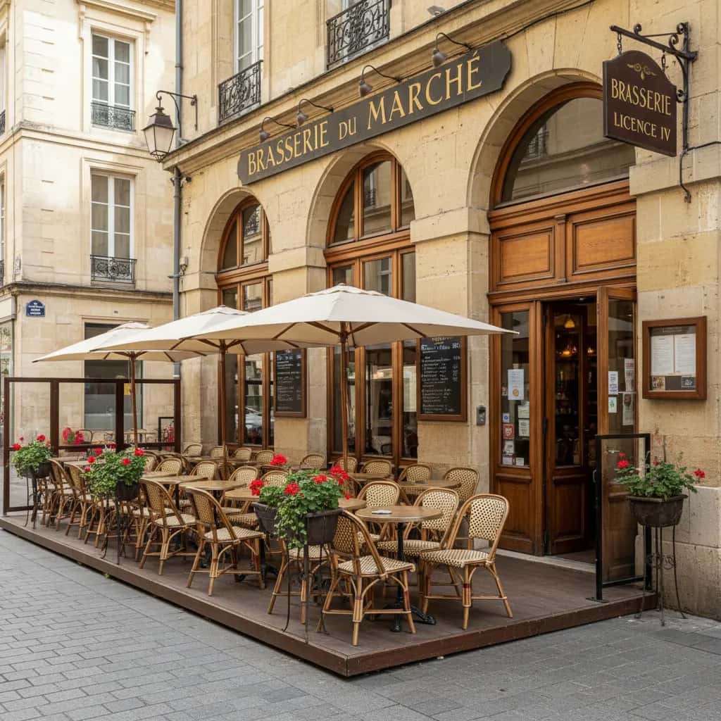 Bar-brasserie 120m² à Bordeaux : terrasse - licence IV