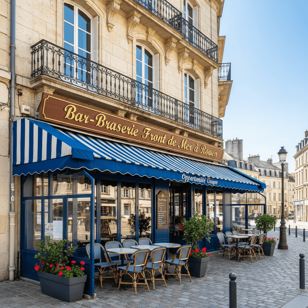 Bar-brasserie à Rouen : terrasse - licence IV