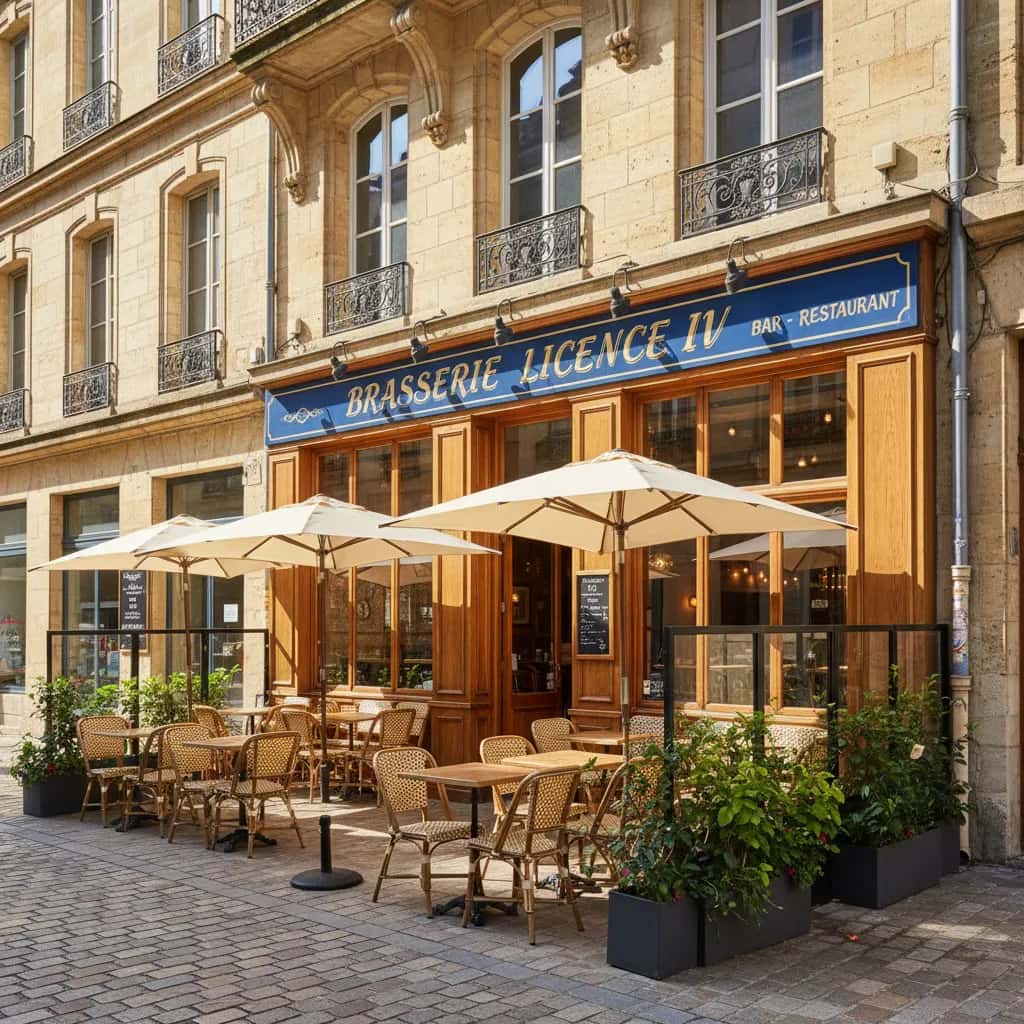 Bar-brasserie 55m² à Bordeaux : terrasse - licence IV