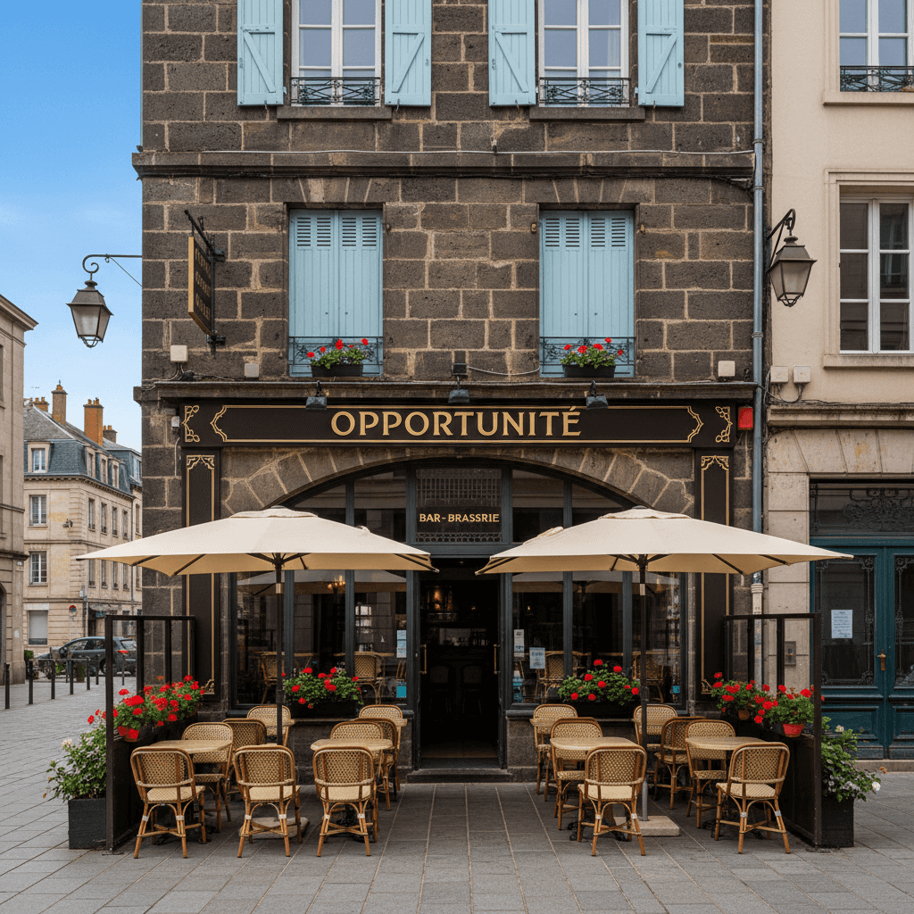 Bar-brasserie 60m² à Clermont-Ferrand : terrasse - licence IV