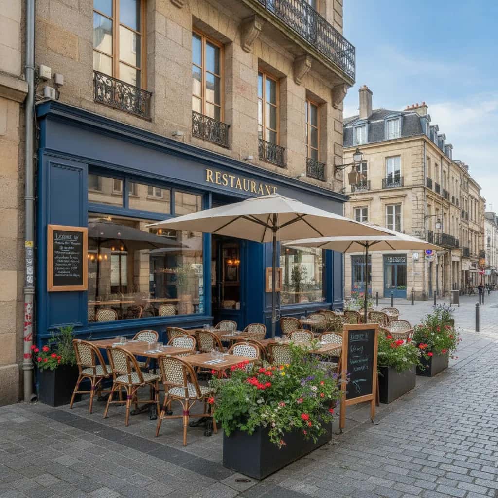 Restaurant 97m² à Nantes : terrasse - licence IV
