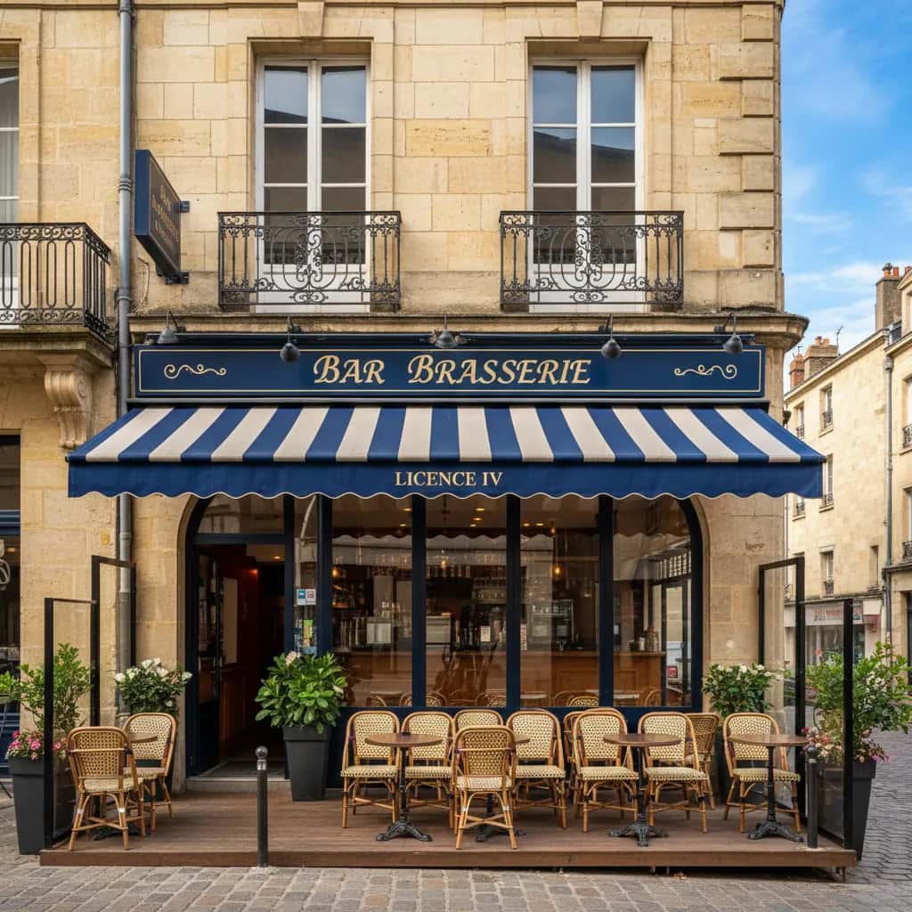 Bar-brasserie 50m² à Bordeaux : terrasse - licence IV