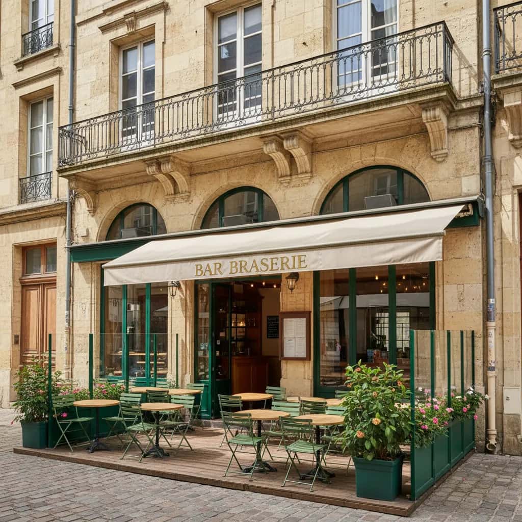 Bar-brasserie 100m² à Bordeaux : terrasse - licence IV