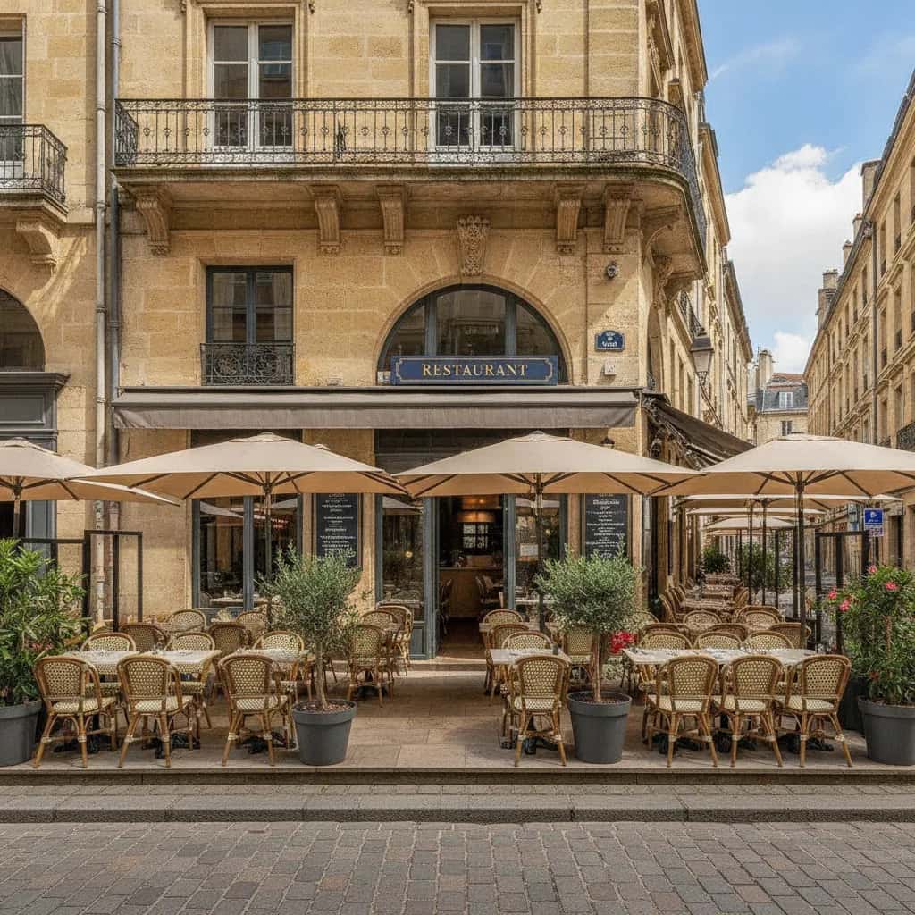 Restaurant 220m² à Bordeaux : terrasse - extraction