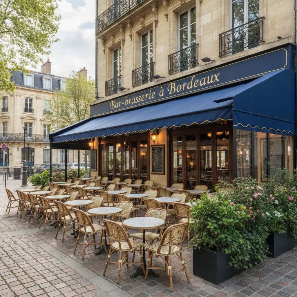 Bar-brasserie 405m² à Bordeaux : terrasse - licence IV
