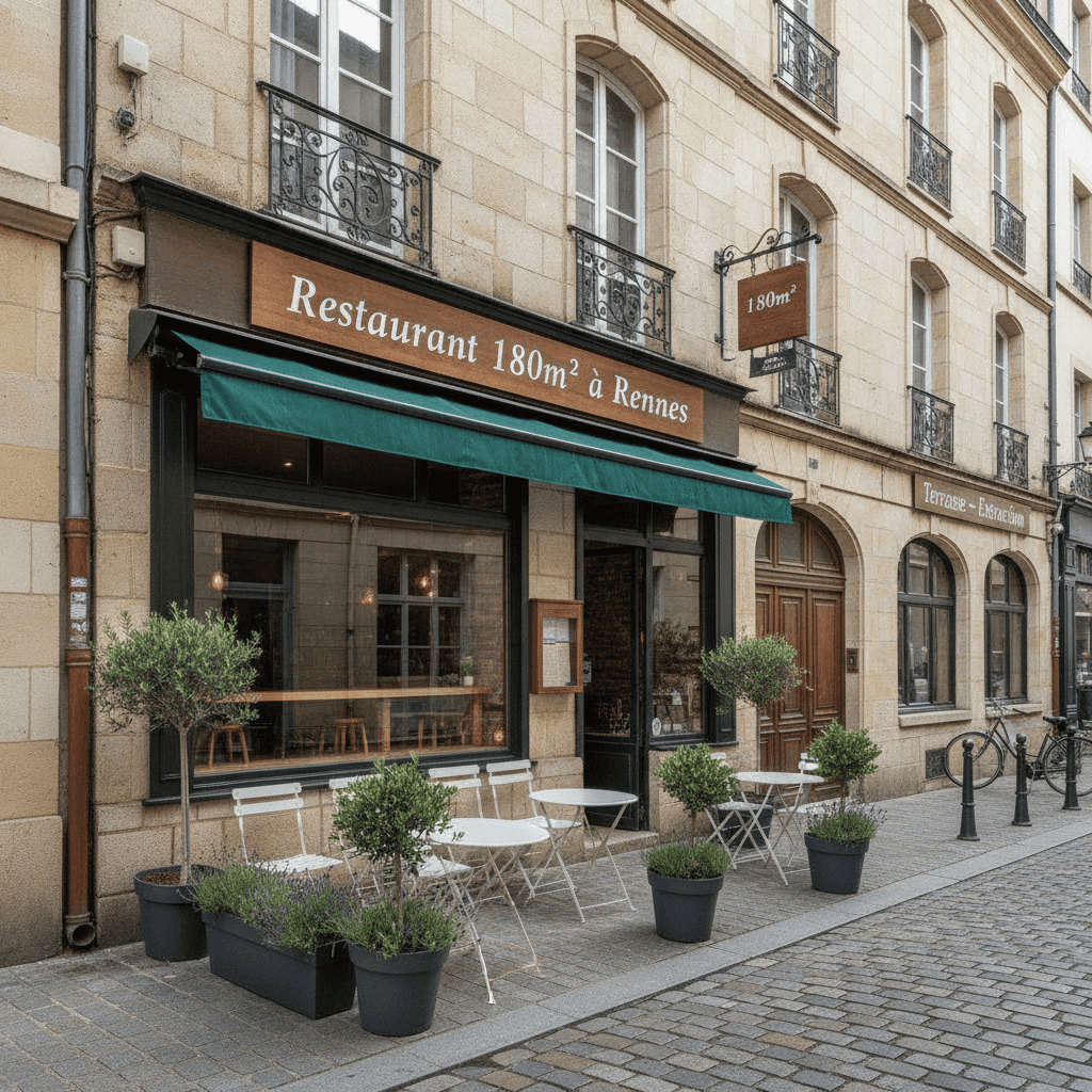 Restaurant 180m² à Rennes : terrasse - extraction