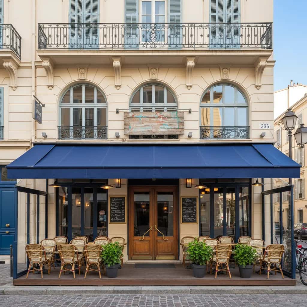 Restaurant à Nice : terrasse - extraction