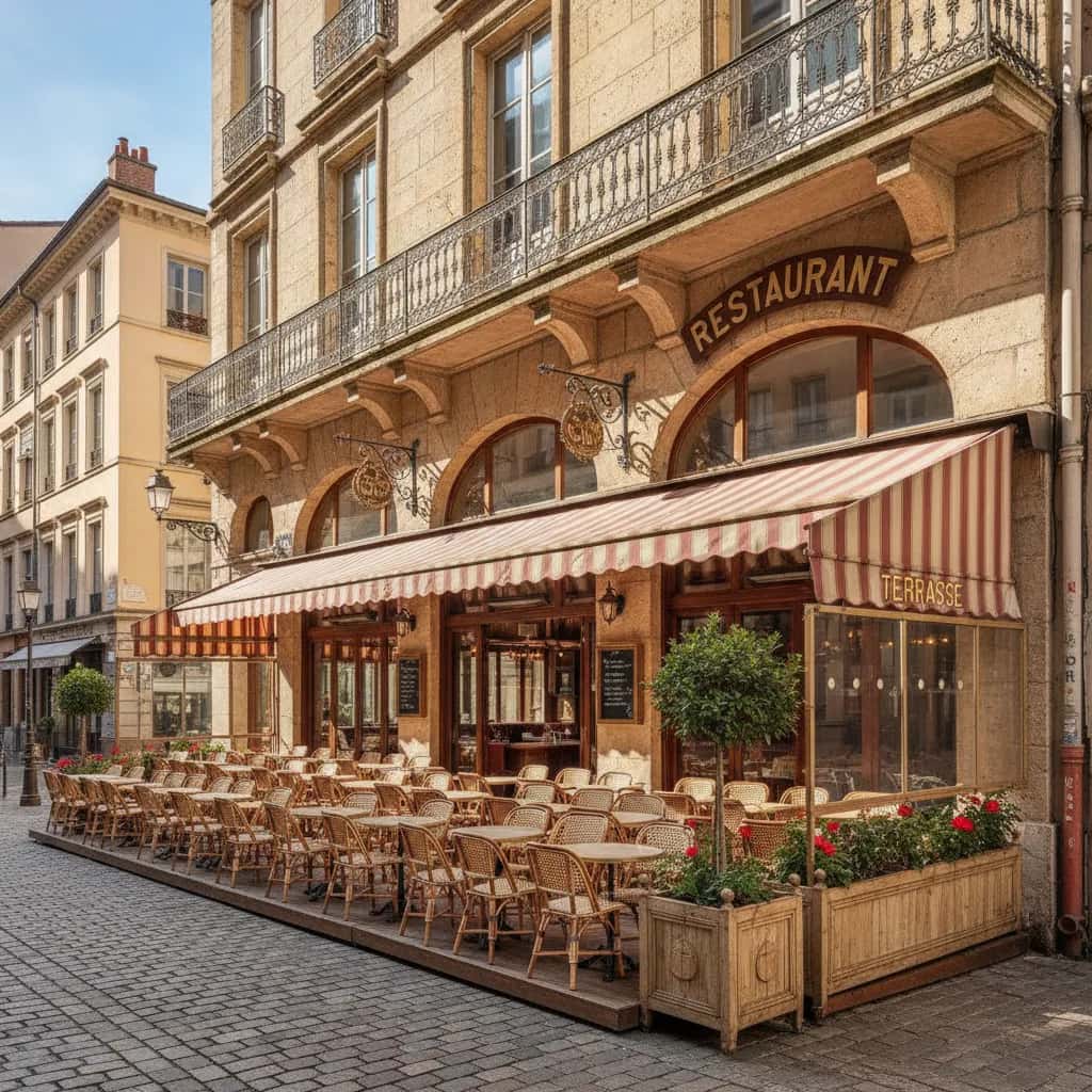 Restaurant 180m² à Lyon : terrasse - licence IV