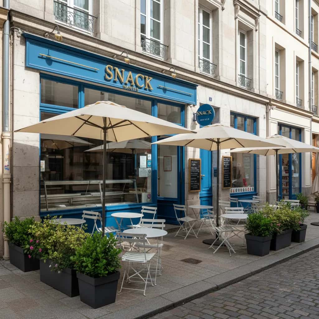 Snack 50m² à Nantes : terrasse