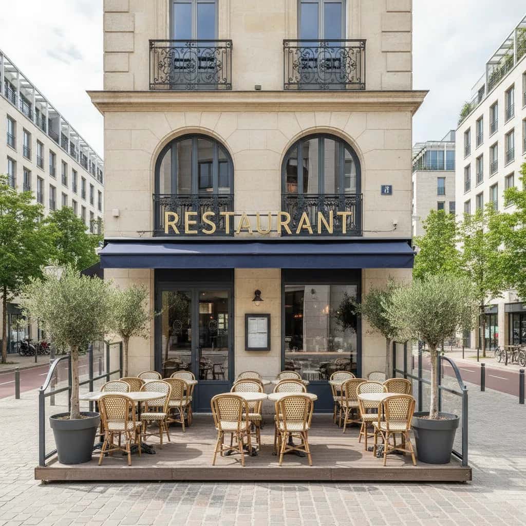 Restaurant 130m² à Nantes : terrasse - licence IV