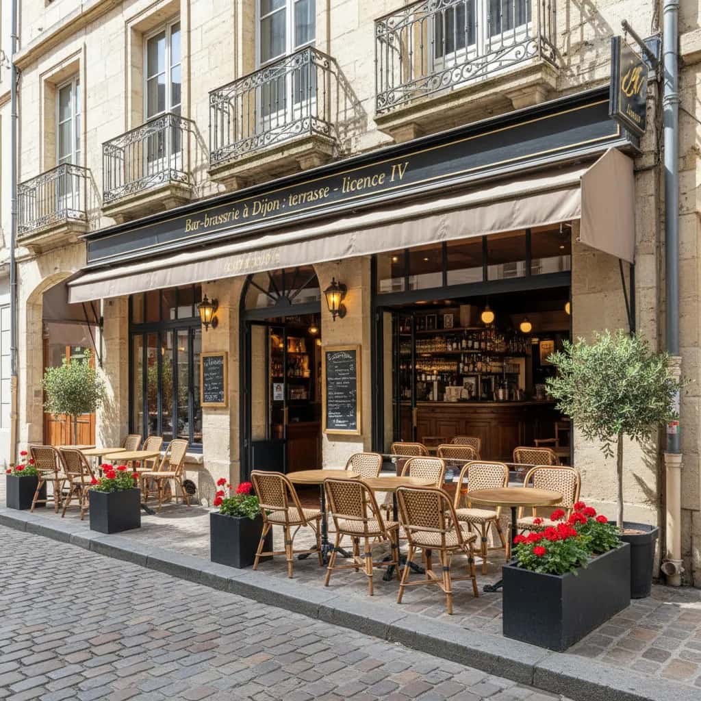 Bar-brasserie à Dijon : terrasse - licence IV