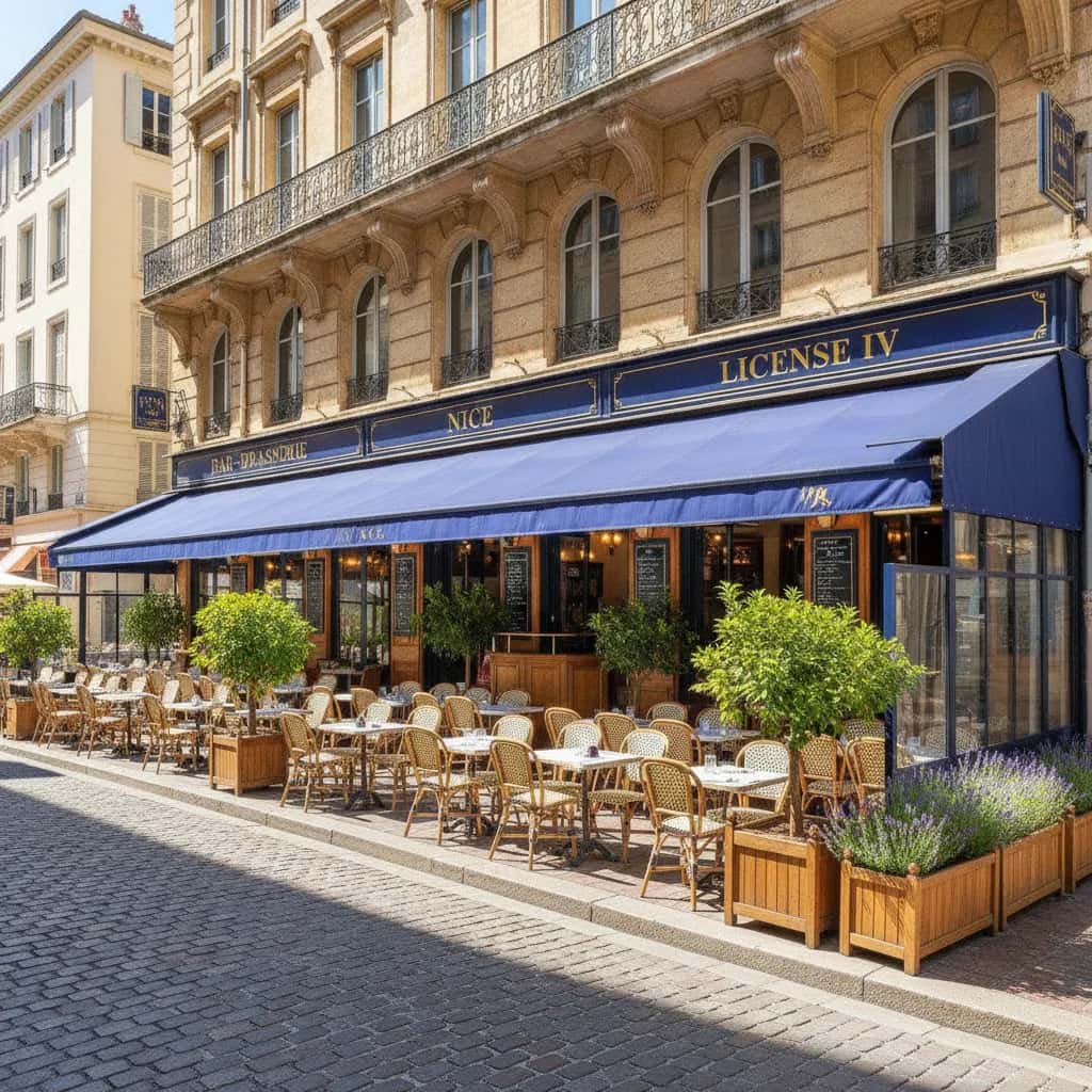 Bar-brasserie 350m² à Nice : terrasse - licence IV