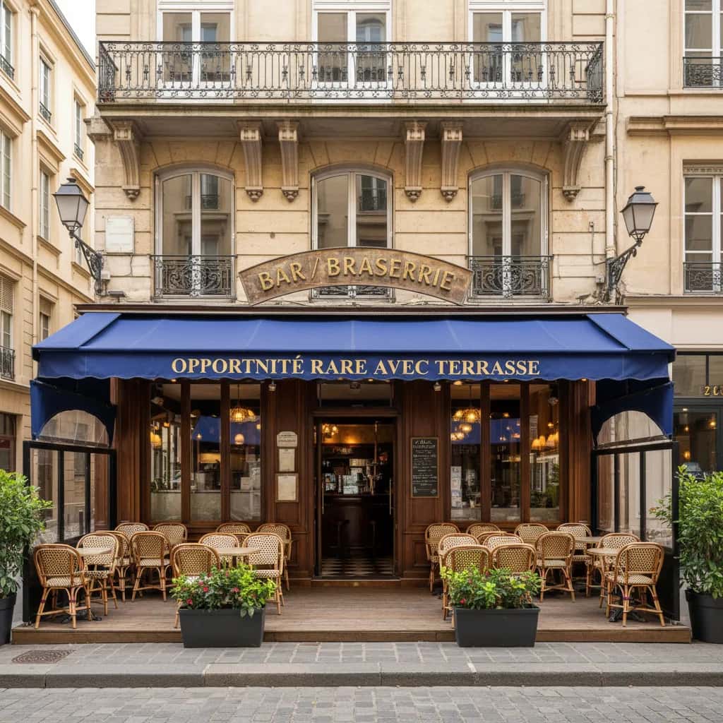 Bar-brasserie 150m² à Lyon : terrasse - licence IV