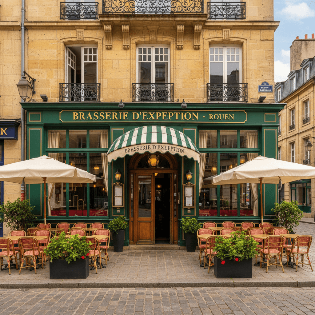 Bar-brasserie 300m² à Rouen : terrasse - licence IV