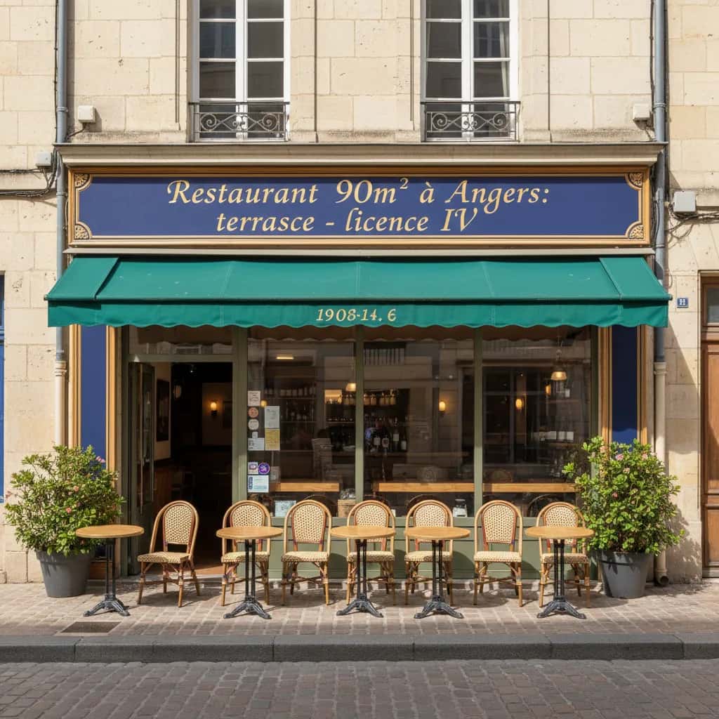 Restaurant 90m² à Angers : terrasse - licence IV