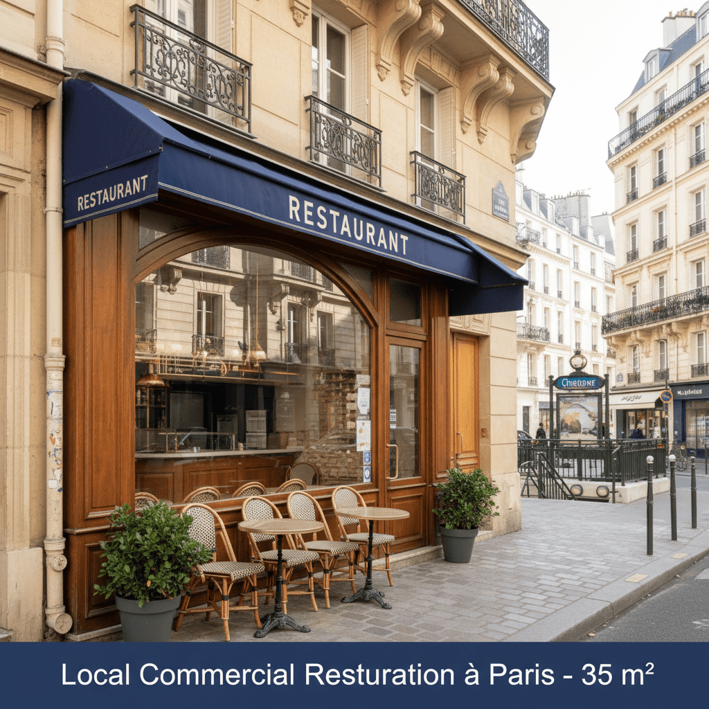 Local Commercial Restauration à Paris - 35 m²