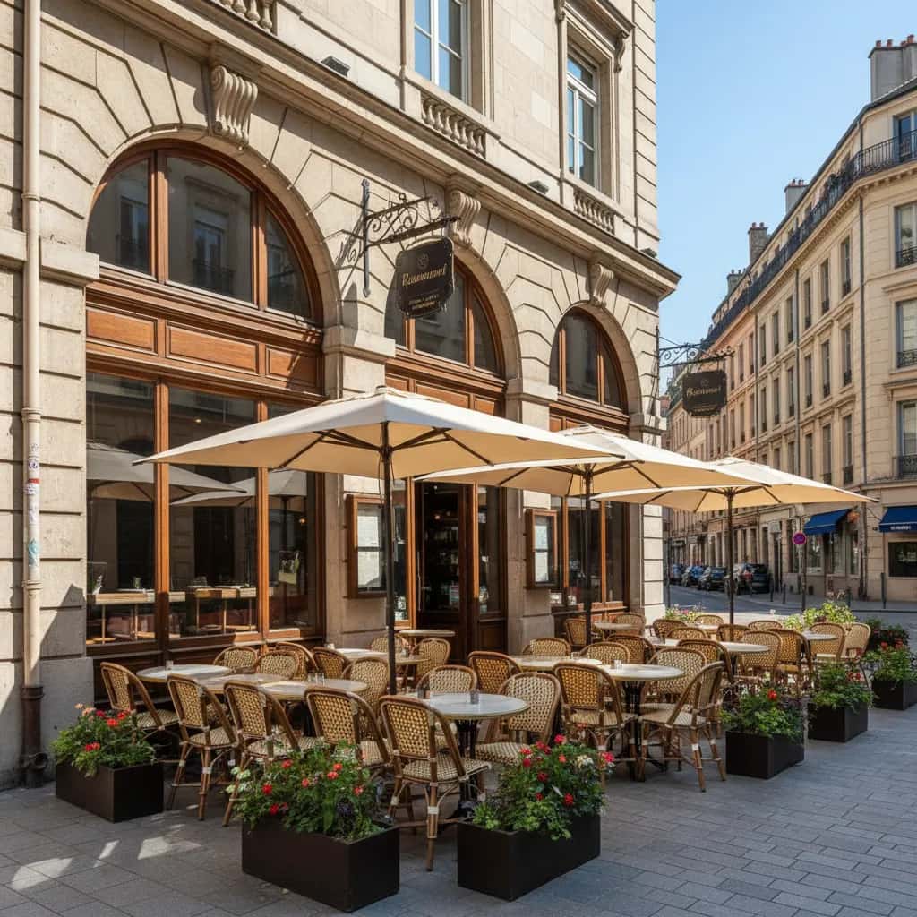 Restaurant 70m² à Lyon : terrasse - extraction