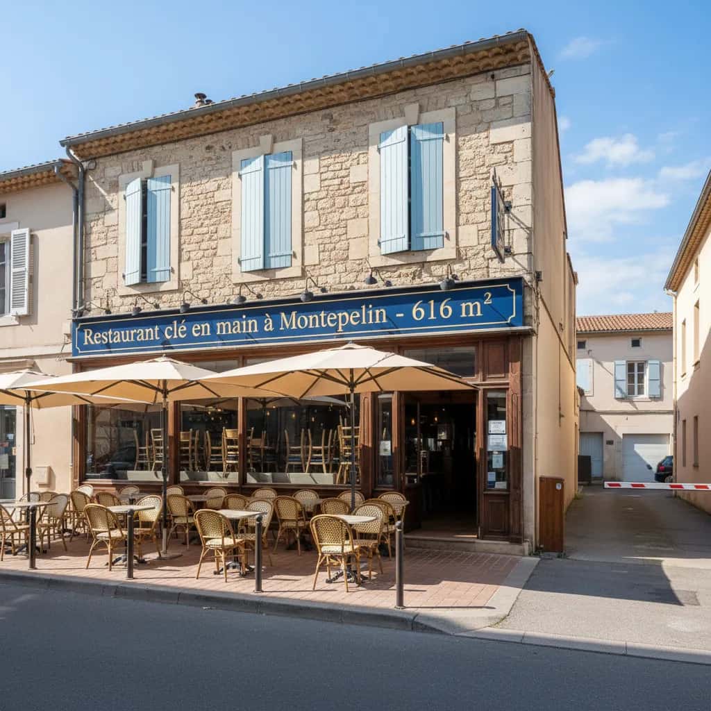 Restaurant 616m² à Montpellier : terrasse - extraction