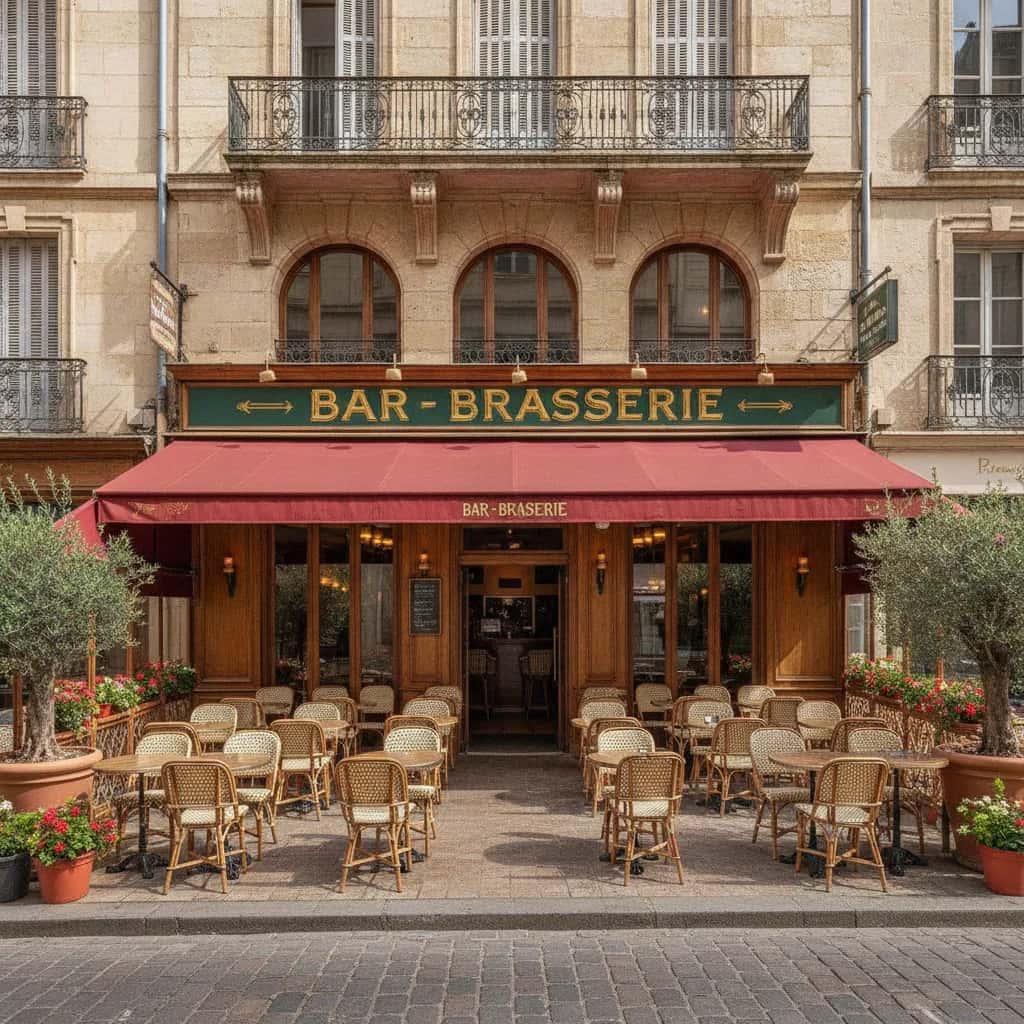 Bar-brasserie 325m² à Montpellier : terrasse - licence IV