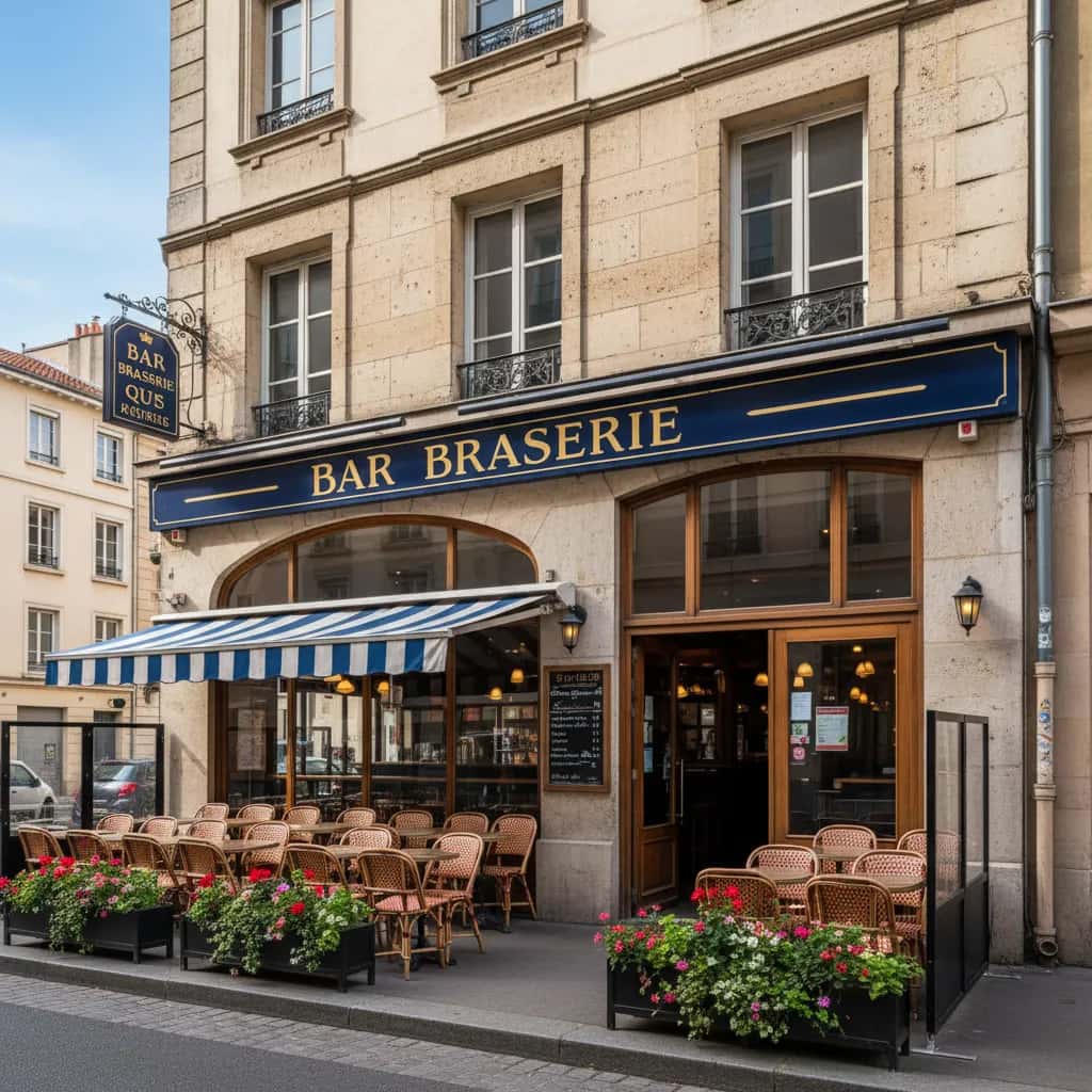 Bar-brasserie 75m² à Lyon : terrasse - licence IV