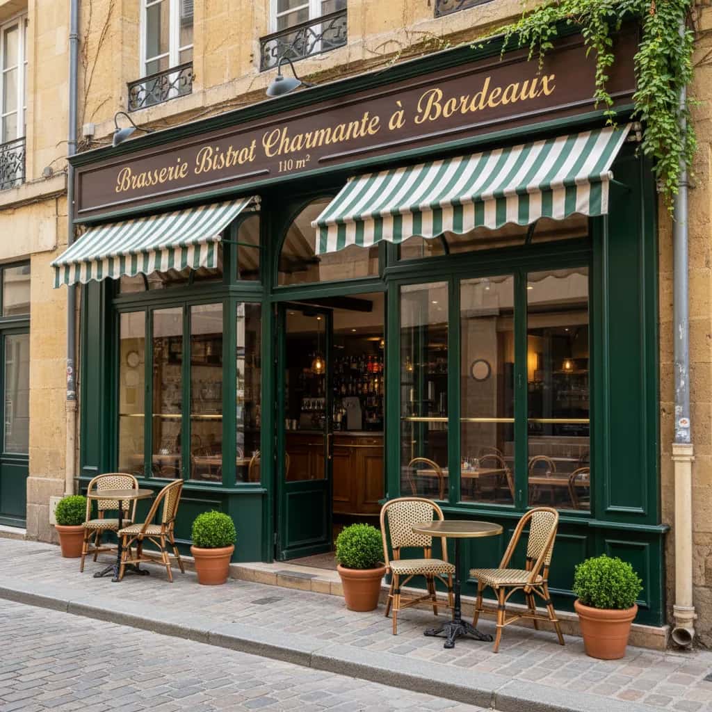Bar-brasserie 110m² à Bordeaux : terrasse - licence IV