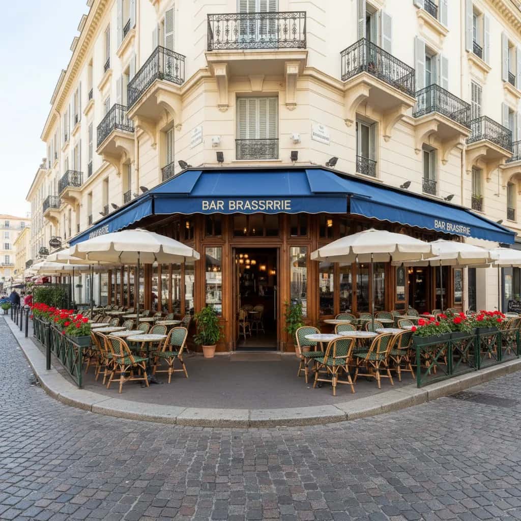 Bar-brasserie 66m² à Nice : terrasse - licence IV